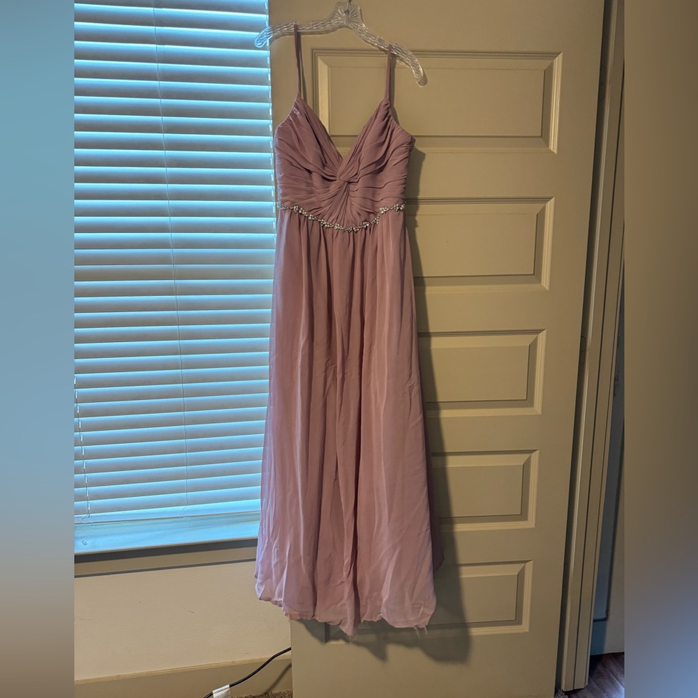 Davids Bridals bridesmaids dress, color: Quartz